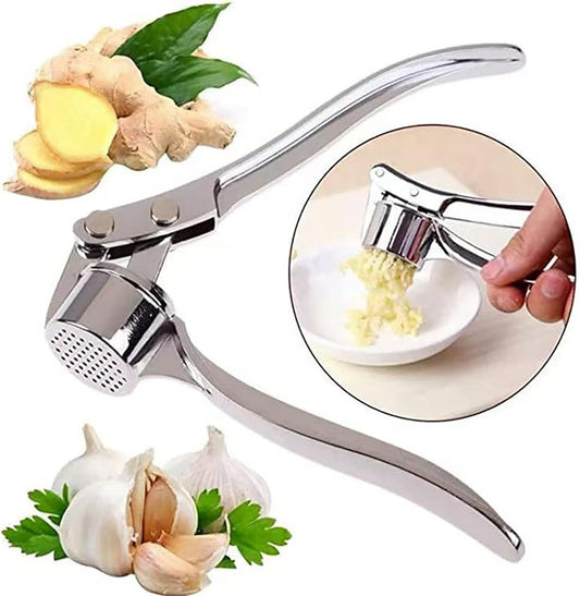 High Effective Garlic Press With Studs, Heavy Duty Garlic Mincer, Easy to Squeeze and Clean, Rust Proof & Dishwasher Safe, Ginger Crusher
