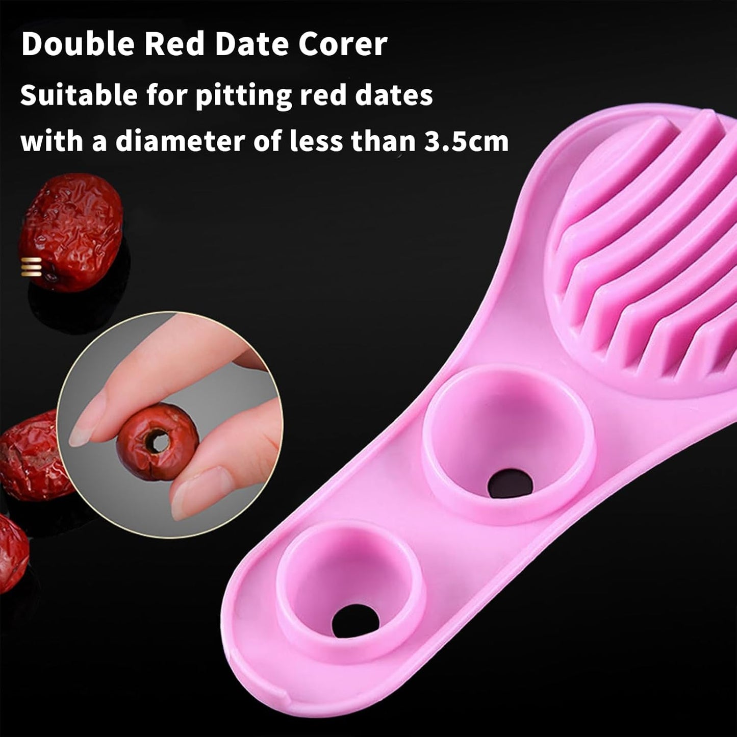 Strawberry Slicer Cherry Pitter 2 in 1, Fruit Slicer Strawberry Cutter Slicer Stainless Steel Fruit Cutter for Hawthorn/Red Date/Olives/Strawberries/Tomatoes