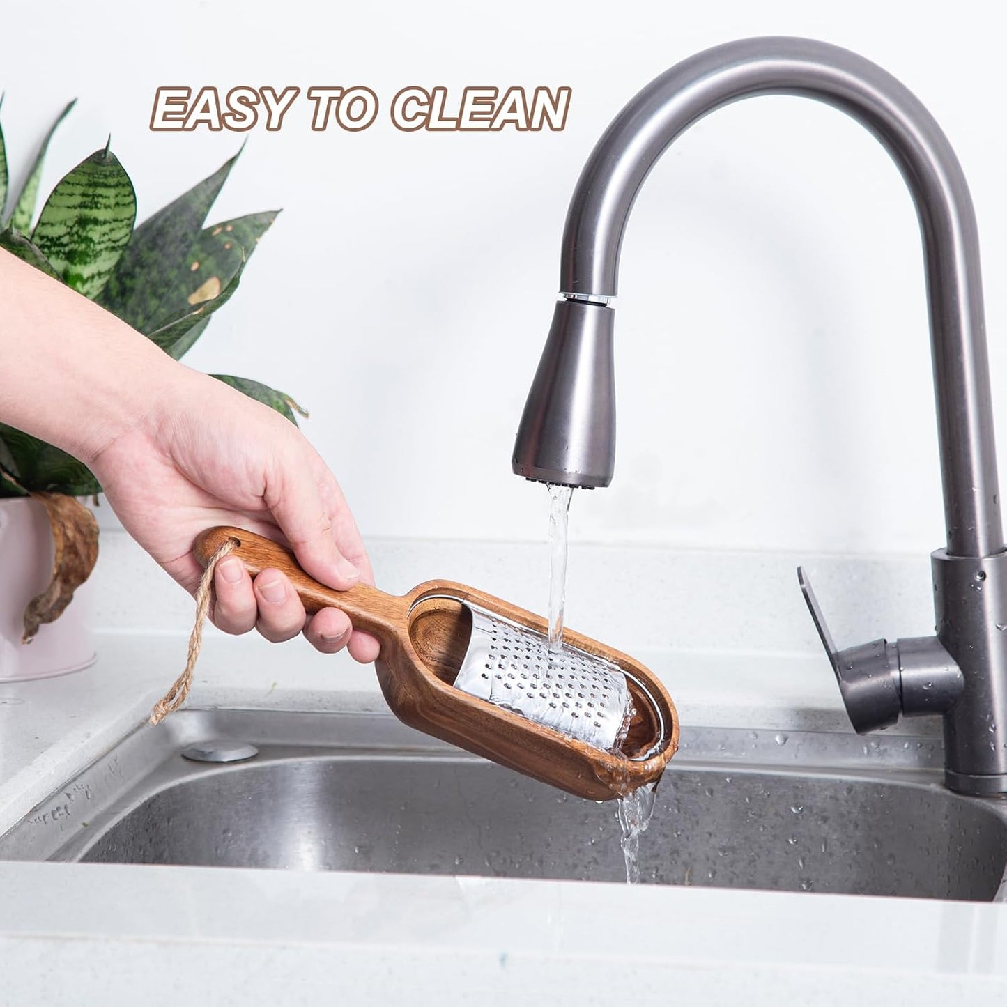 Wooden Cheese Grater with Handles - Kitchen Grater Wooden Shredder, Citrus Zester, Perfect for Hand Held Cheese Grater, Lemon and Chocolate, Cheese Tool
