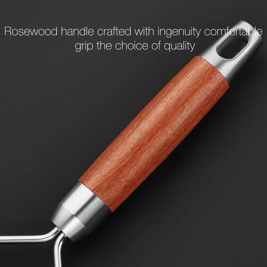 KULUNER Professional-Grade Lemon Zester with Ultra-Coarse Blades, Heavy-Duty Cheese/Vegetable Grater, Solid Wood Handle Design - Rust-Resistant Durable, Essential Kitchen Tool (A1)