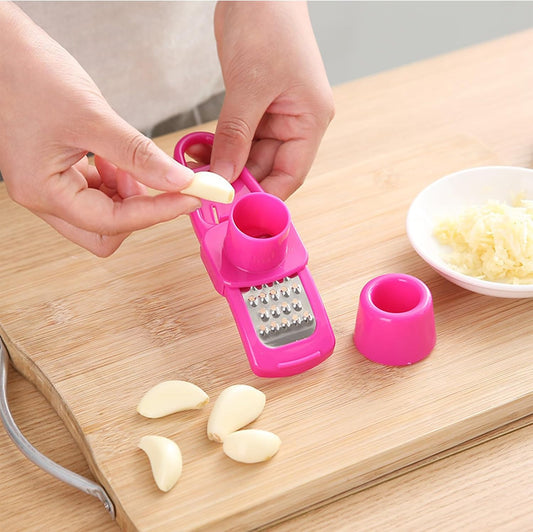 Stainless Steel Garlic Press Manual Garlic Crusher Ergonomic Handheld Kitchen Tool for Mincing Garlic Ginger Easy-to-Clean and Rustproof