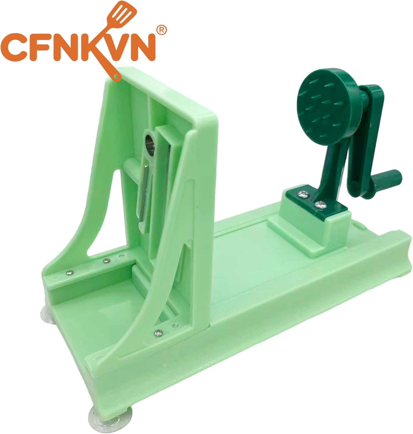 Turning Vegetable Spiral Cutter, Manual Spiral Slicer with 2 Extra Blades, for Zucchini Noodles, Squash, Butternut Squash - Vegetable Noodle Maker, Compact Handheld Vegetable Cutter