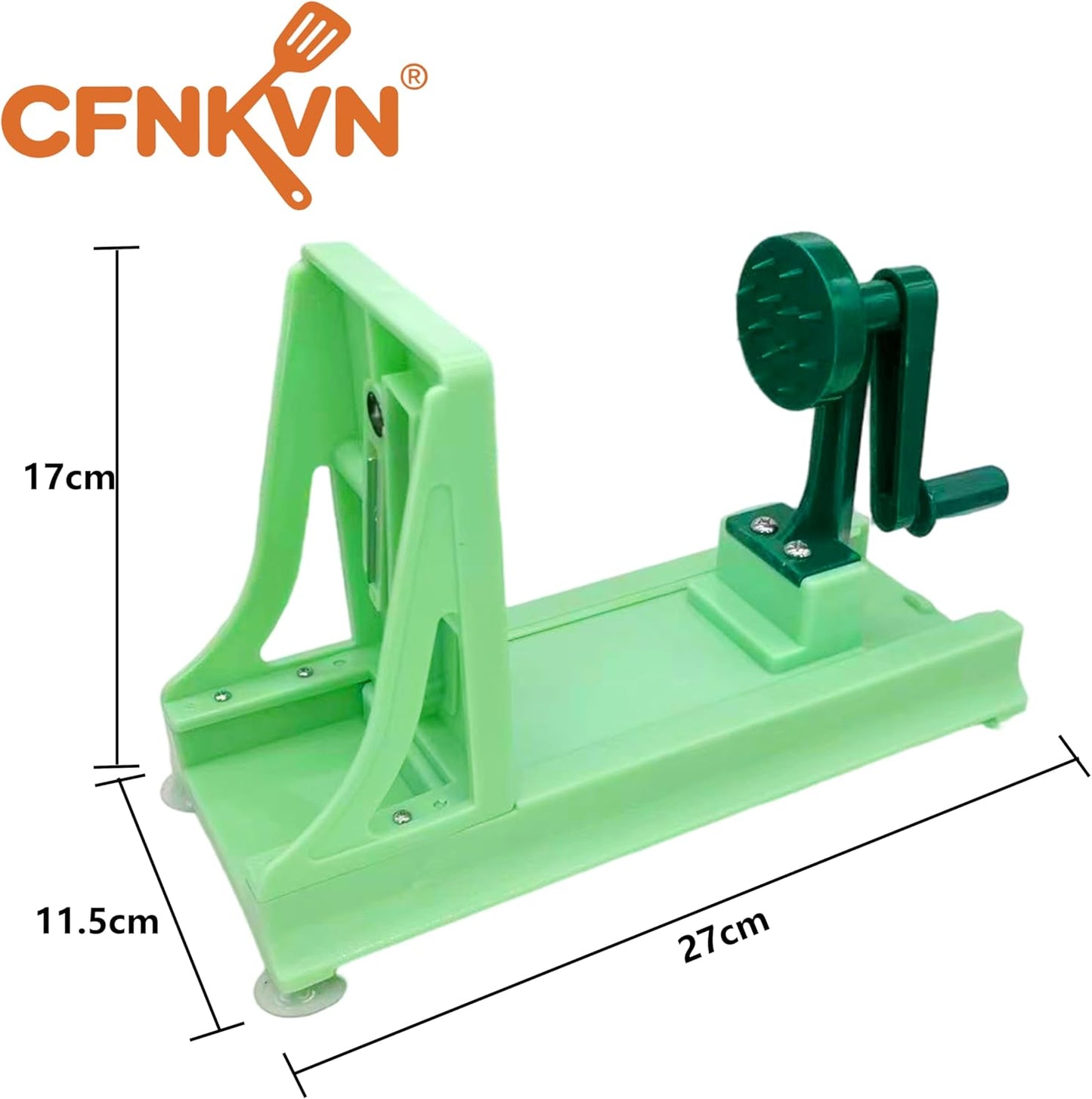 Turning Vegetable Spiral Cutter, Manual Spiral Slicer with 2 Extra Blades, for Zucchini Noodles, Squash, Butternut Squash - Vegetable Noodle Maker, Compact Handheld Vegetable Cutter