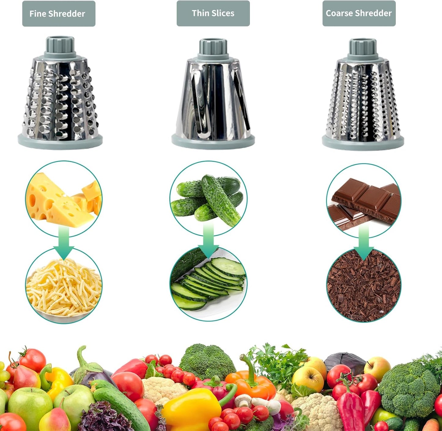 Cheese Grater with Handle, Multifunctional Manual Rotary Cheese Grater - Cheese Shredder Easily Chop Carrots, Potatoes, Vegetables and Fruits and Easy to Clean(red)