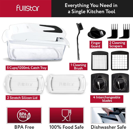 fullstar Bundle: Chopper And 2 Piece Silicone Lids