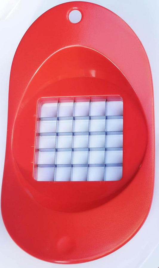 1 PCS Egg Chopper Egg Slicer Fruit Salads Cuter Potato Cutter Hard Boiled Egg Slicers Fruit Cube,Vegetable Slicer,Onion Mincer Chopper, Vegetable Chopper,Cutter,Dicer - Pack of 1 grid 0.5 inch,RED