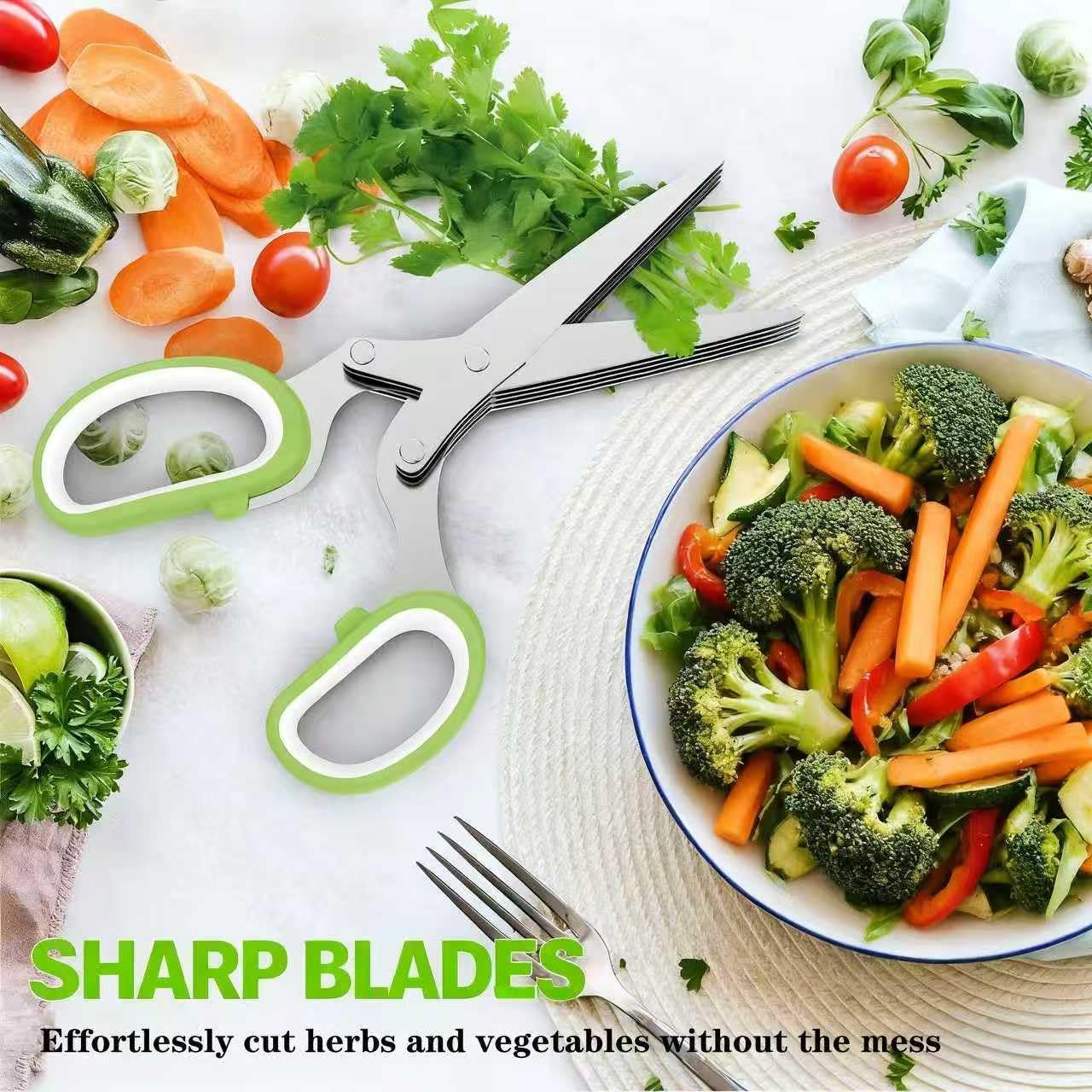 Pottery Herb Stripper Bowl Set – 2 Piece, Including 5-Blade Stainless Steel Herb Cutter Scissors, Herb Stripping Tool & Handmade Pottery Herb Stripper Bowl, For Stripping Leaves and Rhizomes (White)