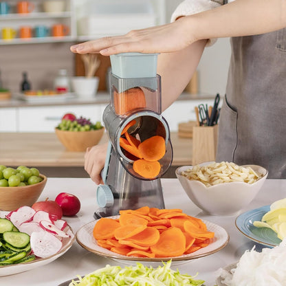 Cheese Grater with Handle, Multifunctional Manual Rotary Cheese Grater - Cheese Shredder Easily Chop Carrots, Potatoes, Vegetables and Fruits and Easy to Clean(red)