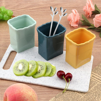 3Pcs Strawberry Slicer Cup with 2 Forks, Fruit Slicer Cup for Strawberry Egg Banana Mushroom Cucumber Kiwi and Veggie Salad Speed Cutter (SIZE:5pcs)