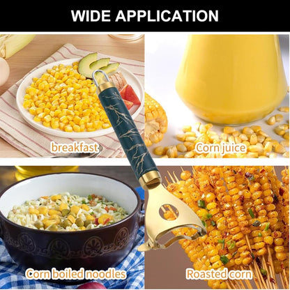 3 Pcs Corn Peeler Professional Stainless Steel Corn Shucker Tool with Ergonomic handle for Kitchen, Gold