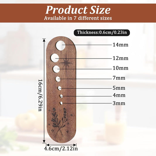 Elegaperma Herb's Stripper Tool, Ergonomic Pottery Herb's Stripping Bowl Design with Multi-Holes, Wooden Herb's Stripper for Cilantro, Mint Leaves and Kitchen Preparation
