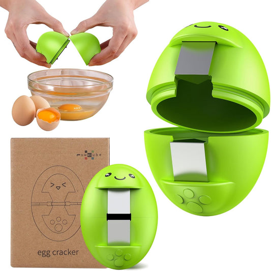 Egg Cracker, Silicone Egg Shell Opener, Cute Egg Shaped Design, Opens Eggs with Ease, A Little Happiness Boost for Your Kitchen. (Color: Red, 1-Pack)