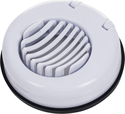 Eggies Egg Slicer with Steel Cutting Wires and Nonslip Base, White