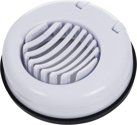 Eggies Egg Slicer with Steel Cutting Wires and Nonslip Base, White