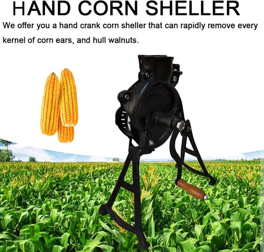 Corn Sheller Machine Hand Crank, Corn Thresher & Peeling Peeler Corn Cob Stripper Tool Corn Shelling for Farms and Families,10-15 Bushels of Shelled Corn/Hour (About Ten Seconds Per Corn Ear)