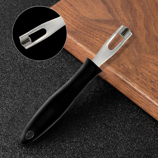 MYUBWTF Professional Channel Knife & Citrus Zester - Stainless Steel Garnishing Tool for Lemon, Orange, Lime - Ergonomic Handle, Ultra-Sharp Blades (Dishwasher Safe)