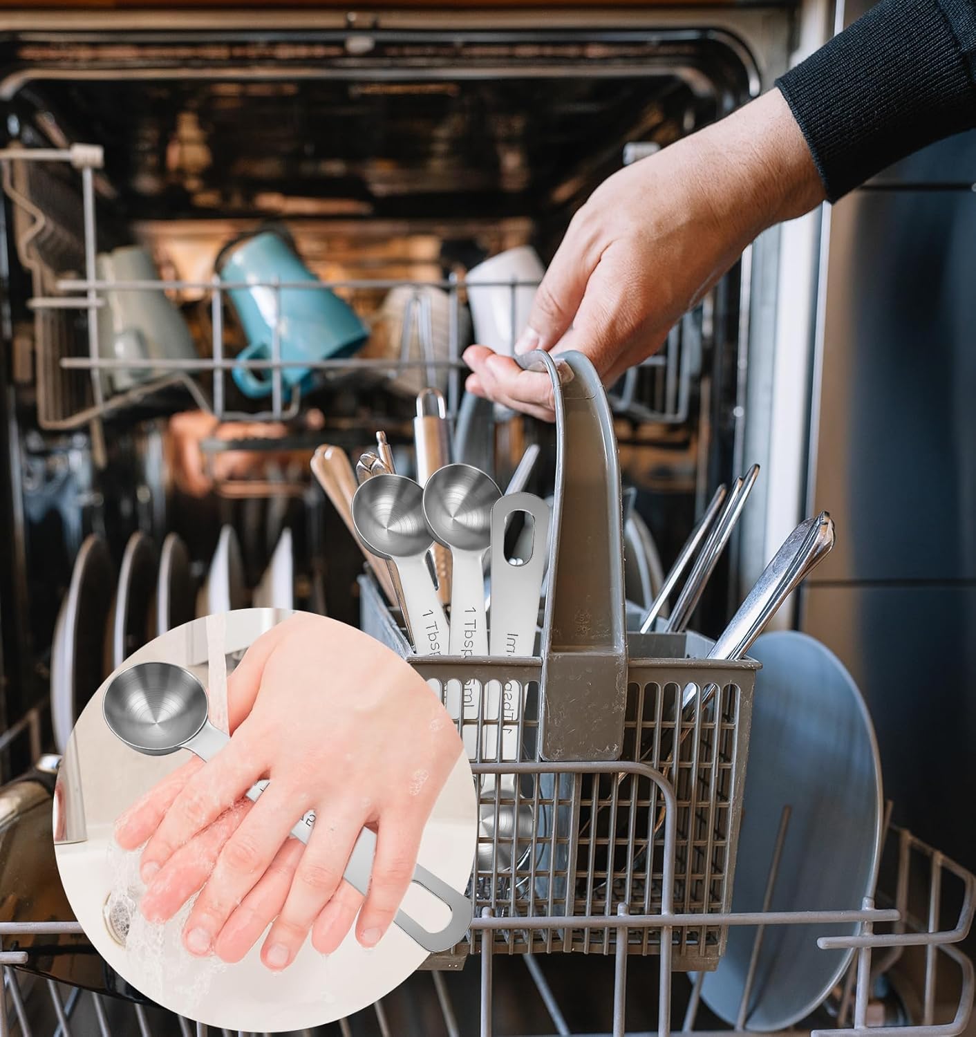 1 Tablespoon Measuring Spoon, 3PCS Stainless Steel Single Measuring Spoon, 3 Tsp/1 Tbsp Marked, Durable Rust Resistant Metal for Cooking Baking Coffee Sugar (Silver, 15 Ml)