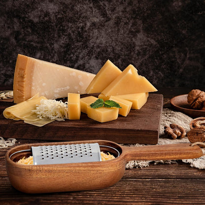 Wooden Cheese Grater with Handles - Kitchen Grater Wooden Shredder, Citrus Zester, Perfect for Hand Held Cheese Grater, Lemon and Chocolate, Cheese Tool