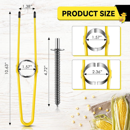 1 Pack Corn Remover Tool with Drill Bit Set, Corn Stripper for Quick Kernels Removal, Corn Kernel Stripper Compatible with Power Drills, Corn Slicer for Corn Creamer and Cooking Prep