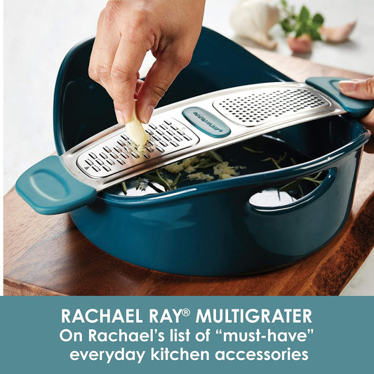 Rachael Ray Multi Stainless Steel Grater, Marine Blue, Small